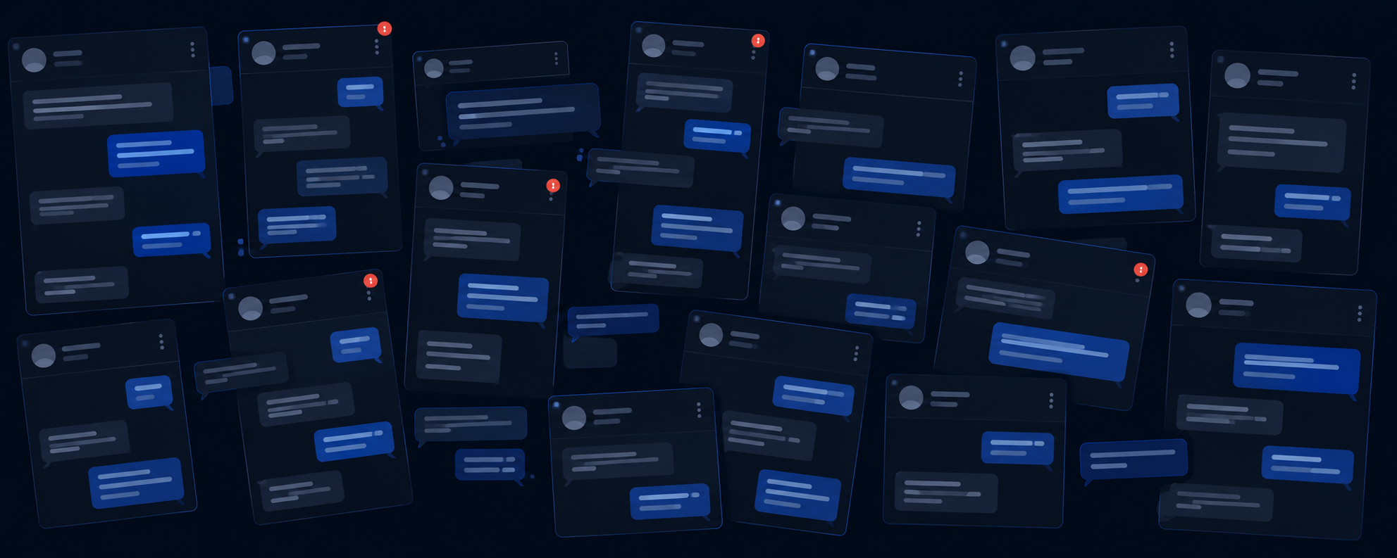 Fragmented, disconnected WhatsApp conversations